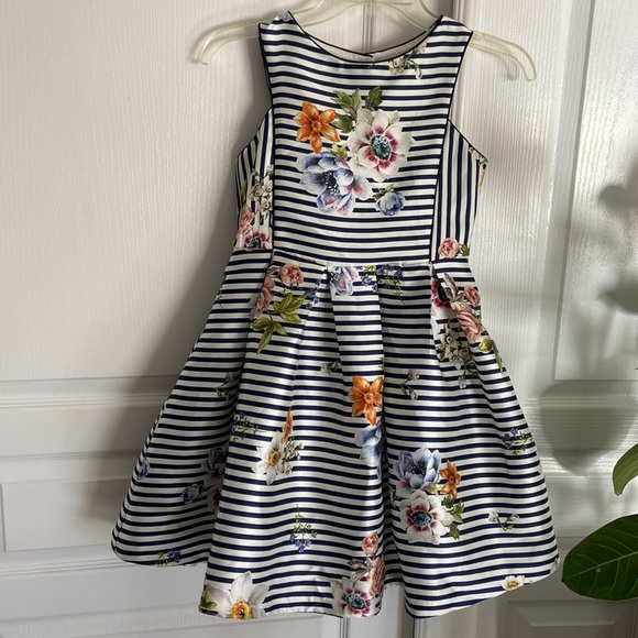 Pippa & Julie Other - Pippa & Julie Striped + floral dress with crinoline
